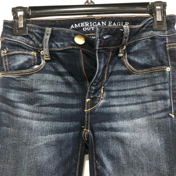 American Eagle Outfitter Size 0 Regular Jeans Skinny Super Stretch - Picture 3 of 7